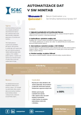 Automatizace dat v aplikaci MiniTab